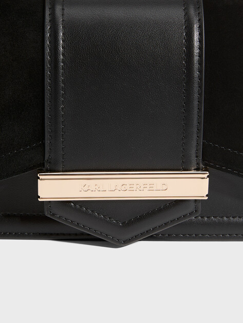 Женская сумка KARL LAGERFELD k/nova sm crossbody suede, Артикул A4W30276, черный | 4920362. Ракурс 2 Женская сумка KARL LAGERFELD k/nova sm crossbody suede, Артикул A4W30276, черный | 4920362. Ракурс 2