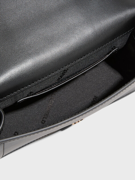 Женская сумка KARL LAGERFELD k/nova sm crossbody suede, Артикул A4W30276, черный | 4920362. Ракурс 4 Женская сумка KARL LAGERFELD k/nova sm crossbody suede, Артикул A4W30276, черный | 4920362. Ракурс 4