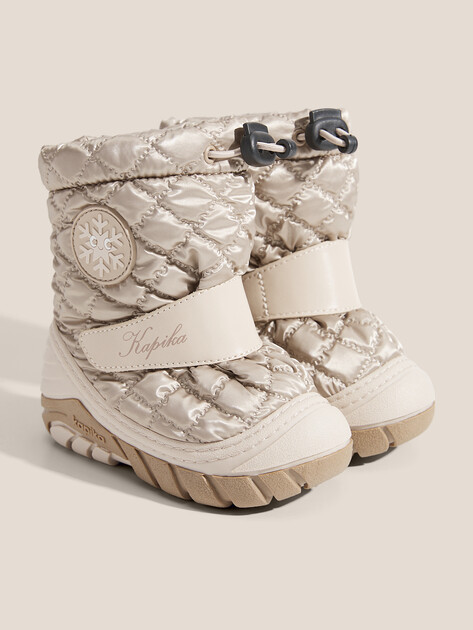 Детские дутики KAPIKA, Артикул 1922д-1, бежевый | 4920641. Ракурс 2