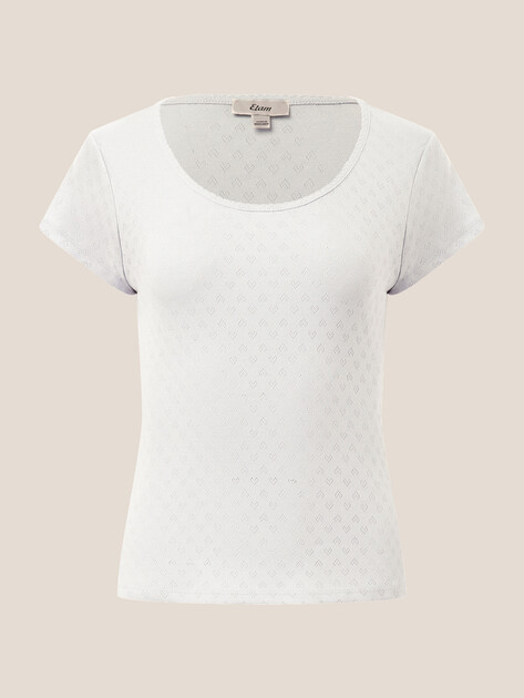 Женская футболка ETAM, Артикул POLLIN - T-SHIRT MC, белый | 4923412. Ракурс 6