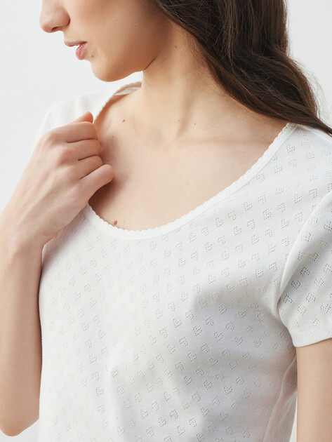 Женская футболка ETAM, Артикул POLLIN - T-SHIRT MC, белый | 4923412. Ракурс 3