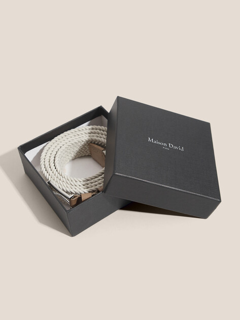 Ремень MAISON DAVID, Артикул TAYLOR, бежево-серый | 4923992. Ракурс 3