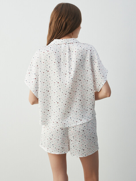 Женская рубашка ETAM, Артикул DREAMS - CHEMISE MC, белый | 4923995. Ракурс 4