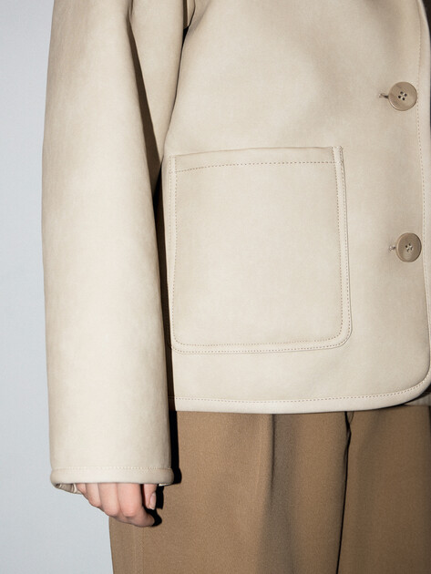 Женская дубленка  MAISON DAVID, Артикул ZAZA_SDF_DR, бежевый | 4929053. Ракурс 3