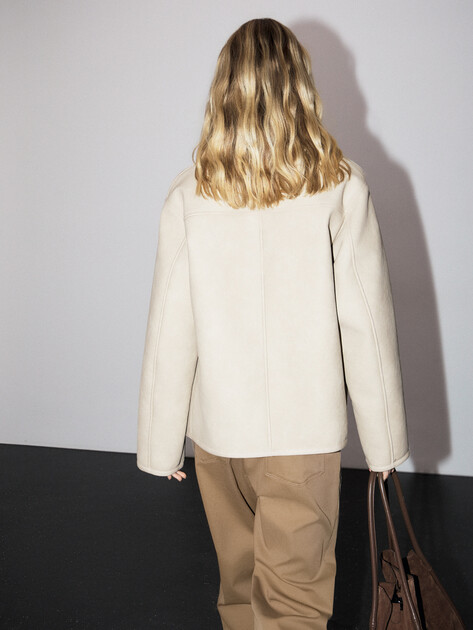 Женская дубленка  MAISON DAVID, Артикул ZAZA_SDF_DR, бежевый | 4929053. Ракурс 4