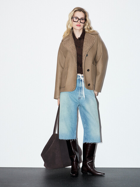 Женская дубленка  MAISON DAVID, Артикул NOEL_SDF_DR, бежево-коричневый | 4933388. Ракурс 2