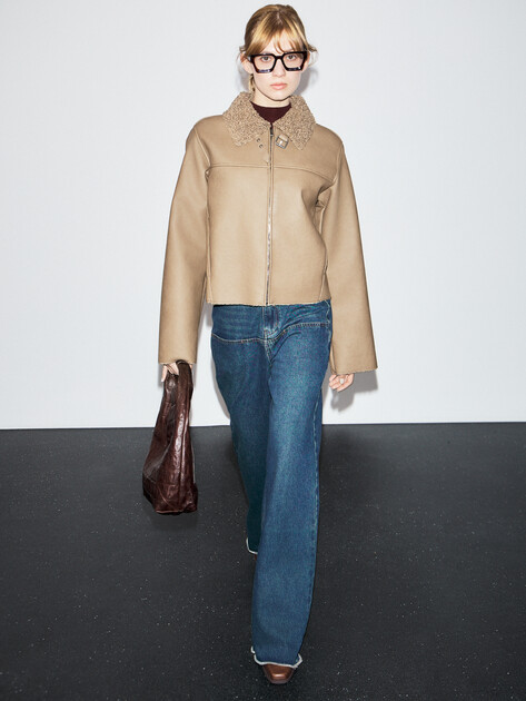 Женская дубленка  MAISON DAVID, Артикул NEVA_SDF_DR, бежево-коричневый | 4933538. Ракурс 5