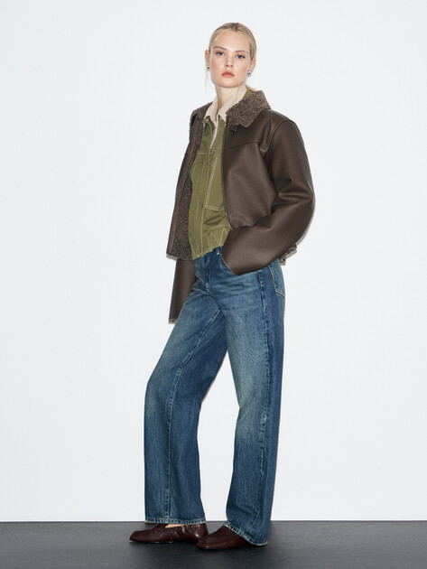 Женская дубленка  MAISON DAVID, Артикул NEVA_SDF_DR, серовато-коричневый | 4933559. Ракурс 2