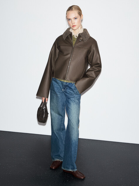 Женская дубленка  MAISON DAVID, Артикул NEVA_SDF_DR, серовато-коричневый | 4933559. Ракурс 5