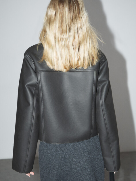 Женская дубленка  MAISON DAVID, Артикул NEVA_SDF_DR, темно-серый | 4933578. Ракурс 4