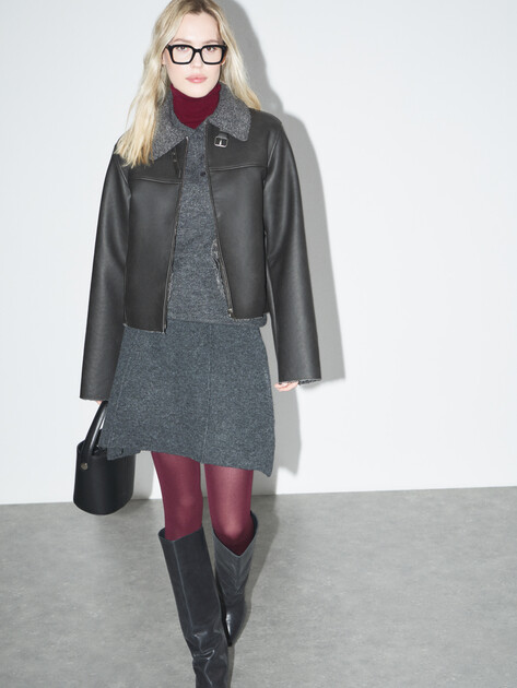 Женская дубленка  MAISON DAVID, Артикул NEVA_SDF_DR, темно-серый | 4933578. Ракурс 5