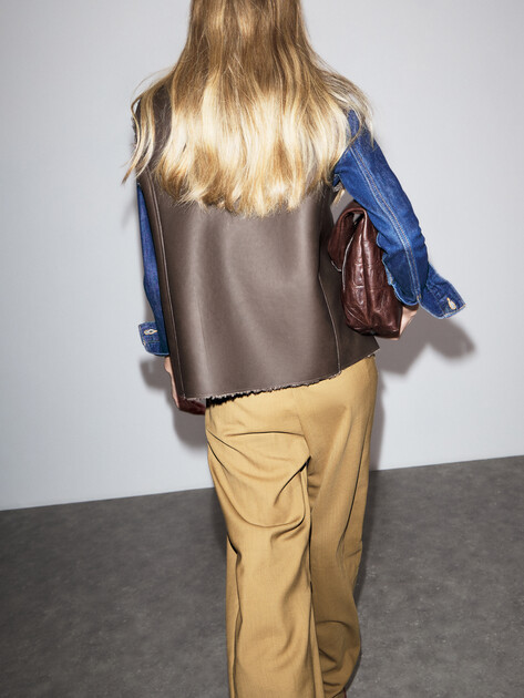 Женский жилет MAISON DAVID, Артикул LUNETTE_SDF_DR, коричневый | 4933661. Ракурс 4