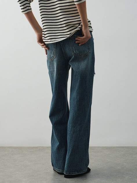 Женские широкие джинсы  MAISON DAVID, Артикул SH-4714, синий | 4934334. Ракурс 4