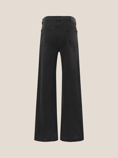 Женские широкие джинсы  MAISON DAVID, Артикул SH-4714, черный | 4934337. Ракурс 7