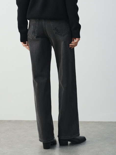 Женские широкие джинсы  MAISON DAVID, Артикул SH-4714, черный | 4934337. Ракурс 4