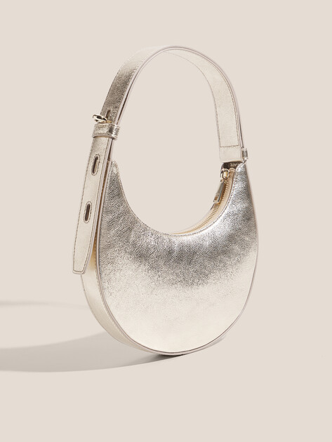 Женская сумка  FURLA, Артикул FURLA DELIZIA MINI SHOULDER BAG, золотой | 4937099. Ракурс 3