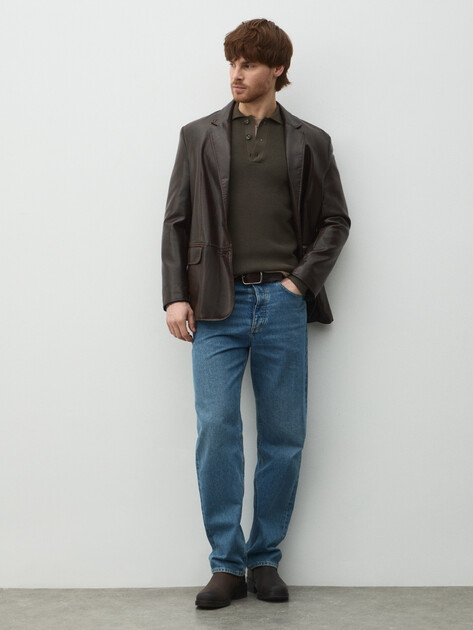 Мужской джемпер поло MAISON DAVID, Артикул MD-KN5337, зеленый | 4939359. Ракурс 2