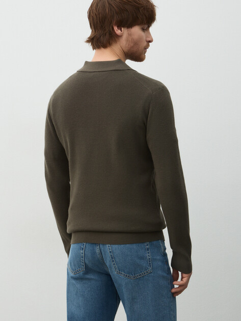 Мужской джемпер поло MAISON DAVID, Артикул MD-KN5337, зеленый | 4939359. Ракурс 4