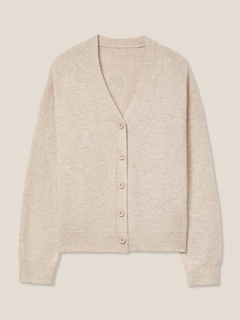 Женский кардиган MAISON DAVID, Артикул MDS-KN07, светло-бежевый | 4939709. Ракурс 6