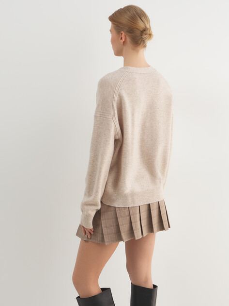 Женский кардиган MAISON DAVID, Артикул MDS-KN07, светло-бежевый | 4939709. Ракурс 4