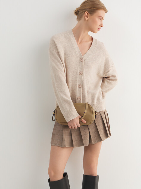 Женский кардиган MAISON DAVID, Артикул MDS-KN07, светло-бежевый | 4939709. Ракурс 5