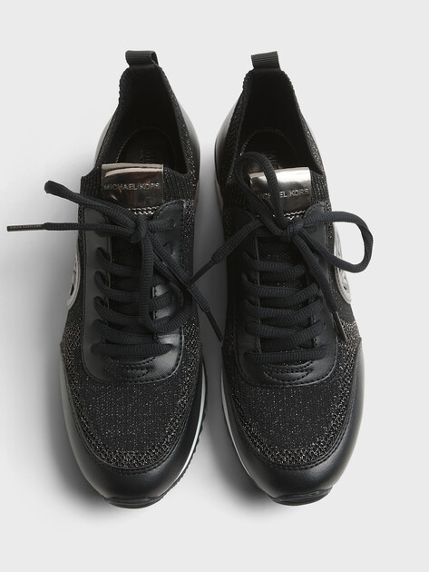 Женские кроссовки-носки MICHAEL KORS Jenkins Metallic Stretch Knit Trainer, Артикул 49H3JNFS3D, черный | 4940288. Ракурс 4 Женские кроссовки-носки MICHAEL KORS Jenkins Metallic Stretch Knit Trainer, Артикул 49H3JNFS3D, черный | 4940288. Ракурс 4