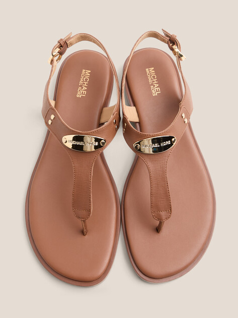 Женские сандалии MICHAEL KORS MK PLATE THONG, Артикул 40U2MKFA1L, коричневый | 4944466. Ракурс 4