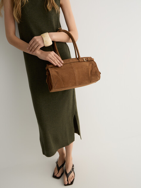 Женский тоут TENDANCE, Артикул MRH24-510NJ, коричнево-бежевый | 4946431. Ракурс 5