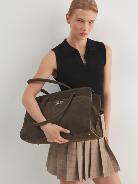 Женский тоут TENDANCE, Артикул MRH25-306L, коричнево-зеленый | 4946683. Ракурс 5