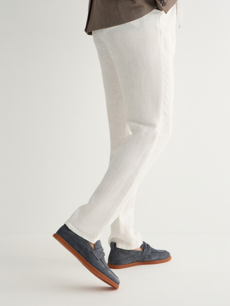 Мужские Лоферы Maison david TM3315D-5 серо-синий