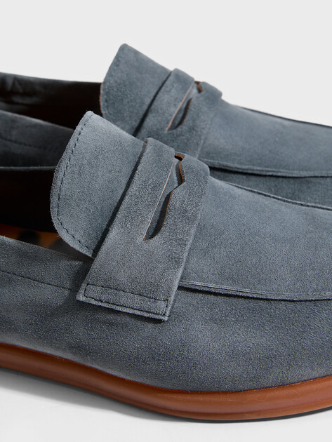 Мужские Лоферы Maison david TM3315D-5 серо-синий