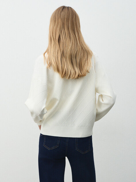 Женский кардиган MARCIANO BY GUESS MILEY CARDI SWTR, Артикул 5YGR135036Z, белый | 4947401. Ракурс 4