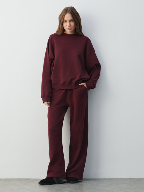 Женский свитшот ETAM, Артикул GLENN - SWEATSHIRT, бордовый | 4949047. Ракурс 2