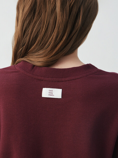 Женский свитшот ETAM, Артикул GLENN - SWEATSHIRT, бордовый | 4949047. Ракурс 3