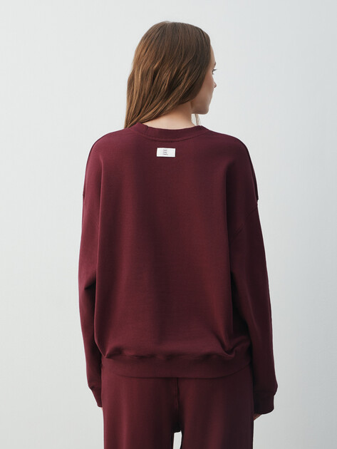 Женский свитшот ETAM, Артикул GLENN - SWEATSHIRT, бордовый | 4949047. Ракурс 4