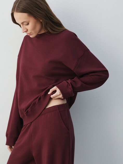 Женский свитшот ETAM, Артикул GLENN - SWEATSHIRT, бордовый | 4949047. Ракурс 5