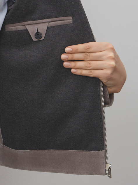 Женская куртка MAISON DAVID, Артикул HJ-93404, серый | 4949231. Ракурс 6