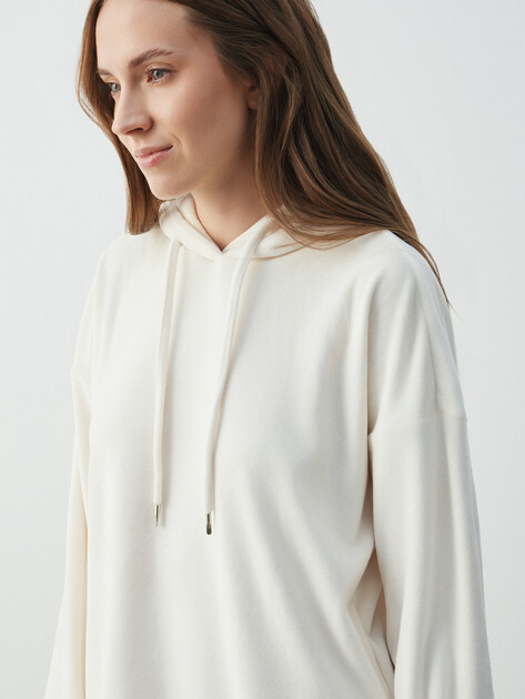 Женское худи ETAM, Артикул GALIKAN - SWEATSHIRT, молочно-бежевый | 4949292. Ракурс 3