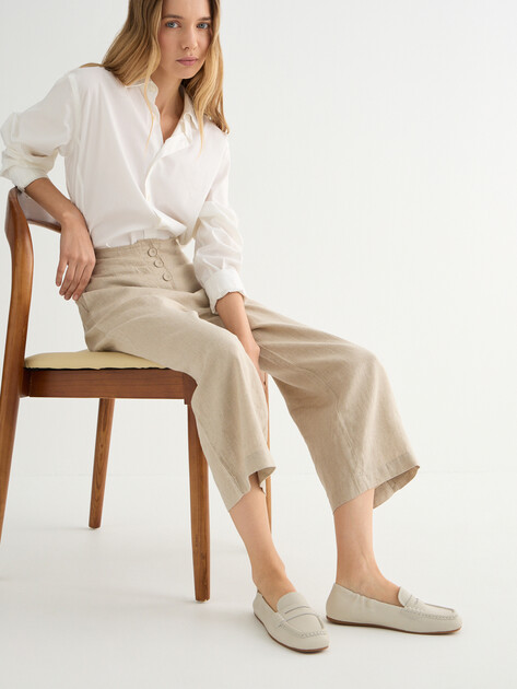 Женские лоферы MAISON DAVID, Артикул TM3625F-1, молочно-бежевый | 4949610. Ракурс 7