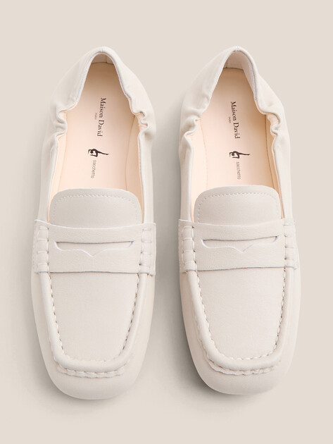 Женские лоферы MAISON DAVID, Артикул TM3625F-1, молочно-бежевый | 4949610. Ракурс 4