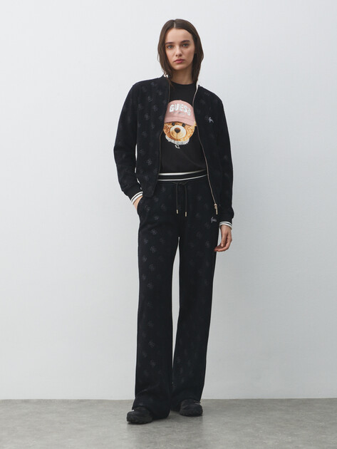 Женские широкие брюки  GUESS PAULINA WIDE LEG PANTS, Артикул V5BB00K1902, черный | 4952296. Ракурс 2