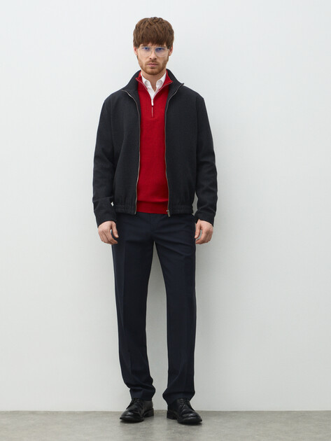 Мужские брюки LIU∙JO PANTA PANTAWOOL, Артикул QXX084T219A, темно-синий | 4952619. Ракурс 2