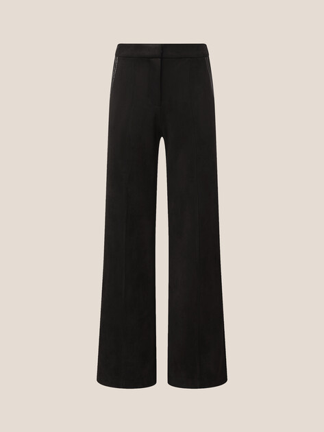 Женские широкие брюки  GUESS TAILORING SCUBA PANTS, Артикул W5BB53KAUJ2, черный | 4955751. Ракурс 6