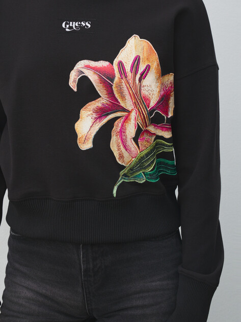 Женский джемпер GUESS LS LILY SWEATSHIRT, Артикул W5BQ12K1281, черный | 4957318. Ракурс 3 Женский джемпер GUESS LS LILY SWEATSHIRT, Артикул W5BQ12K1281, черный | 4957318. Ракурс 3