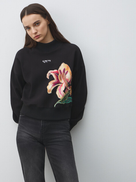 Женский джемпер GUESS LS LILY SWEATSHIRT, Артикул W5BQ12K1281, черный | 4957318. Ракурс 5 Женский джемпер GUESS LS LILY SWEATSHIRT, Артикул W5BQ12K1281, черный | 4957318. Ракурс 5