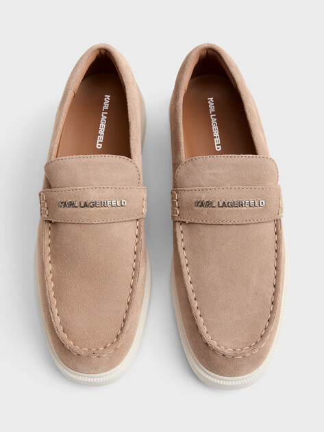Мужские лоферы KARL LAGERFELD KORI Loafer, Артикул KL21412, пыльно-бежевый | 4957352. Ракурс 4