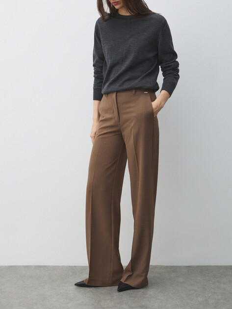 Женские прямые брюки  GUESS DOROTHEE PANT, Артикул W5YB04WHD92, коричневый | 4958391. Ракурс 5