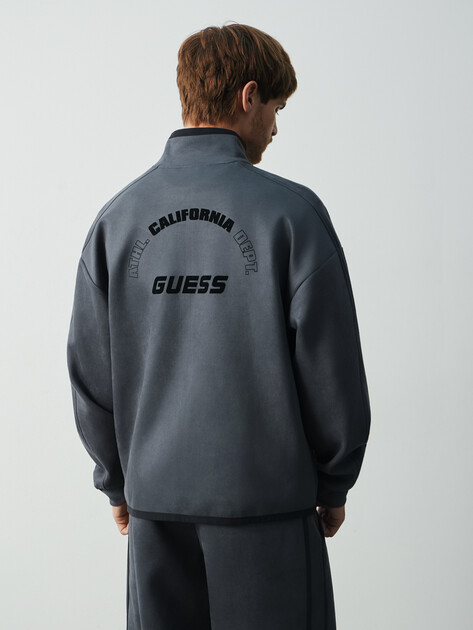 Мужская толстовка GUESS SHIRO FULL ZIP SWEATSHIRT, Артикул Z5BQ05KCJY2, темно-серый | 4960871. Ракурс 4