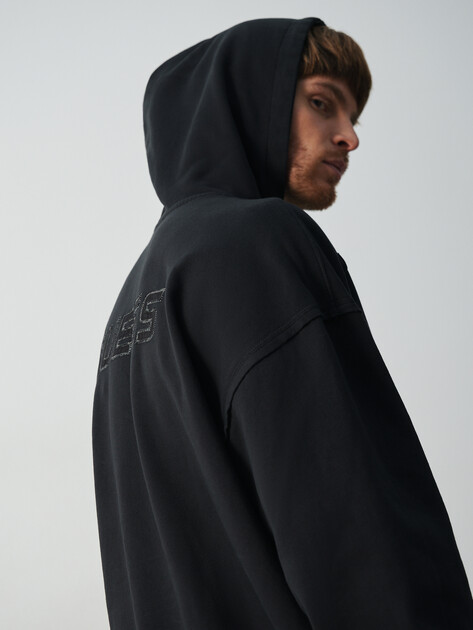 Мужское худи GUESS LASI HOODIE SWEATSHIRT, Артикул Z5BQ10KCE91, черный | 4960887. Ракурс 3