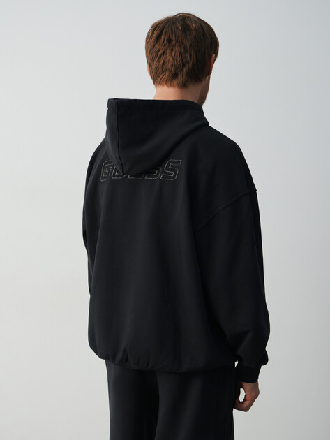 Мужское худи GUESS LASI HOODIE SWEATSHIRT, Артикул Z5BQ10KCE91, черный | 4960887. Ракурс 4